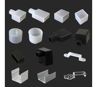 Bande lumineuse néon Led, bouchons de tête et arrière, accessoires, joint en Silicone, profil en aluminium, connecteur à Clip fixe, 5 à 10 pièces T2020 All Black