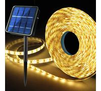 Bande lumineuse solaire extérieure à LED, bande lumineuse étanche IP65, adaptée à la décoration de la cour, lumières LED, 5m