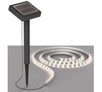 Bande lumineuse solaire LED 3 m lampe solaire avec capteur crépusculaire Bande LED cellule solaire piquet de terre IP44 éclairage extérieur en tuyau silicone lumière blanc chaud