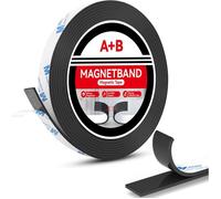 Bande Magnetique Adhesive B,Bande Magnétique Autocollante,Bande Aimantée Adhésive pour Moustiquaires,Rideaux de Fenêtre,4m*15mm