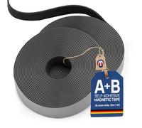 Bande magnétique autocollante pour moustiquaire - type A et B - 1,5mm x 25,4mm x 10m - Rouleau - Ruban adhésif aimanté - pour des solutions de fixation flexible