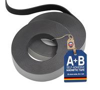 Bande magnétique autocollante pour moustiquaire - type A et B - 1,5mm x 25,4mm x 5m - Rouleau - Ruban adhésif aimanté - pour des solutions de fixation flexible