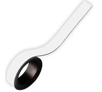 Bande magnétique en couleur de 100mm de large x 0,85mm d'épaisseur x 5m de long à découper et à inscrire pour le repérage - Etiquettes magnétiques couleurs pour l'étiquetage, Couleur:blanc