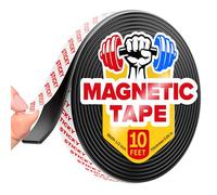 Bande Magnétique Flexible - 10 Feet x 0.5'' x 2mm (3m x 1,2cm x 2mm) - Ruban adhésif Fort avec Aimant - Rouleau magnétique Collant pour projets DIY, Bricolage, création - Aimant anisotrope
