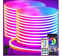 Bande Néon Led Rvb Cc 24 V 40 M-Télécommande-Flexible Et Étanche-Pour Chambre À Coucher,Salle De Jeux,Décoration Extérieure([CA160]
