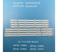 Bande rétroéclairage LED tv pour Philips, pour 42PFH5209 1589A 1590A 1591A 1456B 8 pieces 1TV Nipseyteko