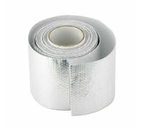 Bande Thermique Echappement, Isolant Thermiq Collecteurs d'échappement, ruban adhésif thermique en titane, argent, 5M x 5cm et 6 attaches, protection solaire, isolation thermique, robinet en alu