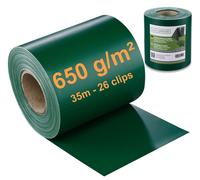 Bande tressée en PVC de qualité supérieure pour clôtures, 35 mètres, couleur verte