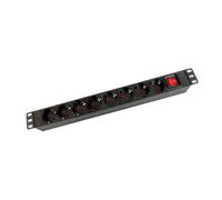 BANDEAU 8 PRISES ELECTRIQUES - Bandeau prises pour rack et baie de brassage 19"