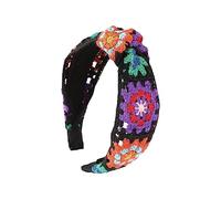 Bandeau crochet dame Turban femmes tête enveloppement cheveux accessoires larges élastiques bandeaux grand-mère carré bandeau à fleurs