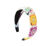 Bandeau crochet dame Turban femmes tête enveloppement cheveux accessoires larges élastiques bandeaux grand-mère carré bandeau à fleurs
