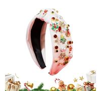 Bandeau de Noël - Détails ornés de paillettes, construction légère, bande réglable, coiffe décorative favorisant l' et la coordination amusante des tenues de vacances à travers les