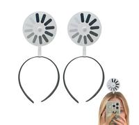 Bandeau de symbole - Accessoires pour cheveux rotatifs Brain Crash | Bandeaux rotatifs amusants pour les fêtes | Accessoire de concert de défilé de festival - Ensemble ABS en deux pièces pour la photo