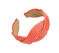Bandeau en paille tressée - Large bande confortable - Léger et respirant - Pour femme - Pour la plage, les mariages, l'extérieur