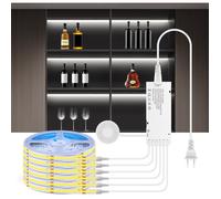 Bandeau LED COB 6-en-1 dimmable - contrôle tactile, lumière blanche 2 m découpable pour éclairage d'étagère, vitrine et dressing