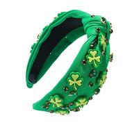 Bandeau pour la fête de la Saint-Patrick, pour cheveux avec shamrock irlandais | compléments capillaires pour la fête de la Saint-Patrick | pour femmes et filles, usage quotidien, maquillage, fêtes et