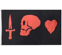 Bandera Charles Vane Pirate Noir et Rouge Pavillon FêTe 3x5 FT