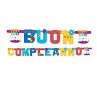 Banderole Bannière Joyeux Anniversaire Guirlande avec Corde Letter Bannière Décoration pour Fête Maison Homme Femme en Carton Carton 265 x 15 cm