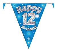 Banderole d'anniversaire 12 ans Bleu