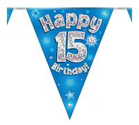 Banderole d'anniversaire 15 ans Bleu