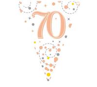 Banderole d'anniversaire 70 ans en or rose