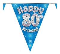 Banderole d'anniversaire 80 ans Bleu