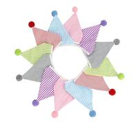 Banderole triangulaire de 3.2m, 12 drapeaux multicolores Double couche 17cm, décoration fête d'anniversaire et mariage(Color23)