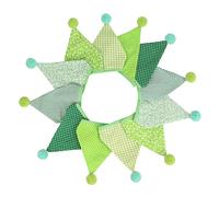 Banderole triangulaire de 3.2m, 12 drapeaux multicolores Double couche 17cm, décoration fête d'anniversaire et mariage(Color8)