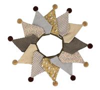 Banderole triangulaire de 3.2m, 12 drapeaux multicolores Double couche 17cm, décoration fête d'anniversaire et mariage(Color1)