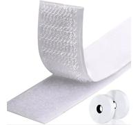 Bandes à crochets et boucles de fixation auto-adhésives solides, 1/2/5M, avec colle, bandes de montage Double face pour bricolage artisanal, 20-50mm, blanc White 2meter