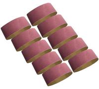 Bandes abrasifs en aluminium, dimensions 100 x 610 mm - Lot de 10 pièces - Granulométrie 60 - Oxyde d'aluminium - Adaptés au bois et aux métaux - Ponçage efficace - Bande abrasive