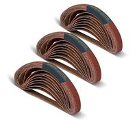 Bandes abrasives 1/2 x 18 pouces, 60 pièces, grains 40/80/180