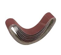 Bandes abrasives, 10 pièces 50x686mm bande abrasive abrasive papier abrasif for ponceuses à bande meuleuse d'établi outil de polissage de meulage grain 60-150