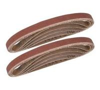 bandes abrasives (10) pour limes 10x330 grains assortis - Silverline G