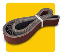 Bandes abrasives 50 x 2000 mm, lot de 10, oxyde d'aluminium, grains 60-400