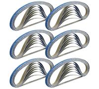 Bandes Abrasives 9 x 533 mm, 40 Pièces Bande Ponceuse Grain 40/60/80/120/240/400, Corindon Zirconium Haute Performance, pour Ponceuse à Bande pour Métal Bois