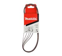 Lot de 5 Bandes Abrasives MAKITA 9 x 533 mm pour Bois Métal pour Ponceuse à bande 9032