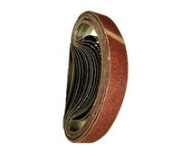Bandes abrasives, Bandes abrasives 10 pièces 30 mm par 533 mm grain 40-1000 oxyde d'aluminium bordeaux(40)