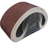 Bandes abrasives de 100 x 610 mm, lot de 25, grains P80 à P320, pour ponceuses à bande