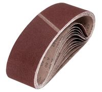 Bandes abrasives de 152 mm x 1220 mm, lot de 10, grain 80, bande abrasive en oxyde d'aluminium pour le travail du bois, le polissage des métaux et l'affûtage de couteaux