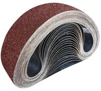 Bandes abrasives de 50 x 686 mm, lot de 25, avec les grains suivants : 80/120/150/240/320, pour ponceuses à bande