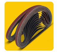 Bandes abrasives de 9x533 mm, 30 pièces, oxyde d'aluminium, avec 6 bandes de chaque grain : 40, 60, 80, 100, 120, 220