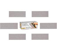 Bandes abrasives en filet Mirka Abranet 70 mm x 198 mm, fixation auto-agrippante / Lot mixte de 5 bandes de chaque grain (80, 120, 180, 240, 320, 400) / 30 pièces / pour le ponçage du bois, du mastic,