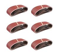 Bandes Abrasives en Tissu │ 25 pièces │ 100 x 560 mm │ Mixpack (5 x grain 40/60/80/120/180 chacun) │ pour ponceuses à bande │ Papier Abrasif │ Ensemble de Bandes Abrasives