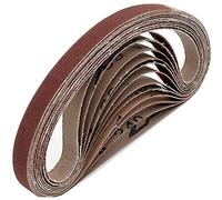 Bandes Abrasives Professionell en Tissu │ 96 pièces │ 13 x 451 mm │ Mixpack (16 x grain 40/60/80/120/180/240 chacun) │ compatible avec Black&Decker Power Lime │ Papier Abrasif