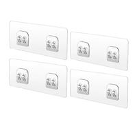 Bandes adhésives de rechange autocollantes pour étagère de douche | Lot de 4 supports adhésifs pour organisateur | Crochets adhésifs de salle de bain - Convient pour la chambre d'hôtel, l'appartement