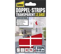 Bandes adhésives double-face UHU® UHU 45515 transparent (L x l) 40 mm x 19 mm 12 pc(s)
