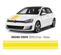 Bandes Adhésives - Stripes - Triples - Jaune - 80 Mm X 5 Mt - Résistantes Aux Intempéries