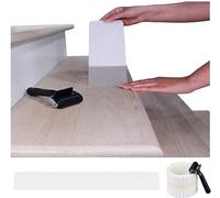 Bandes antidérapantes transparentes et auto-adhésives Unyqoos® pour escaliers intérieurs et extérieurs, résistantes à l'eau, avec rouleau de montage inclus, design discret