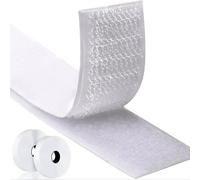Bandes auto-adhésives blanches robustes de 1/2/5 m, 20-50 mm, avec crochets et boucles, avec colle, bandes de fixation double face pour le bricolage White 2meter